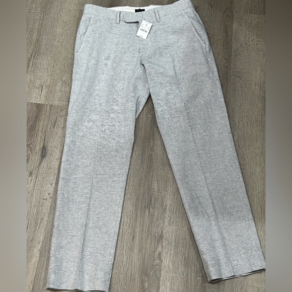 J. Crew Other - NWT J. Crew 31W 30L Bedford Slim Fit Small Stripe Navy Cream Cotton Pants